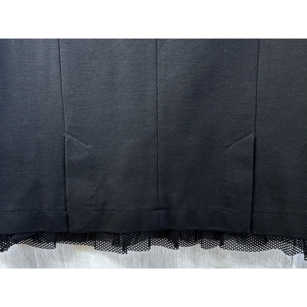 Apriori by Escada Black Stretch Tulle Hem Knee Length Pencil Skirt Sz 8 - Picture 5 of 14